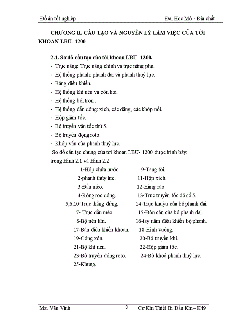 image for page Nguyên lý hoạt động cấu tạo một số dạng hỏng hóc và vận hành bộ tời khoan LBU 1200 Chuyên đề Nghiên cứu bộ hãm tời phụ
