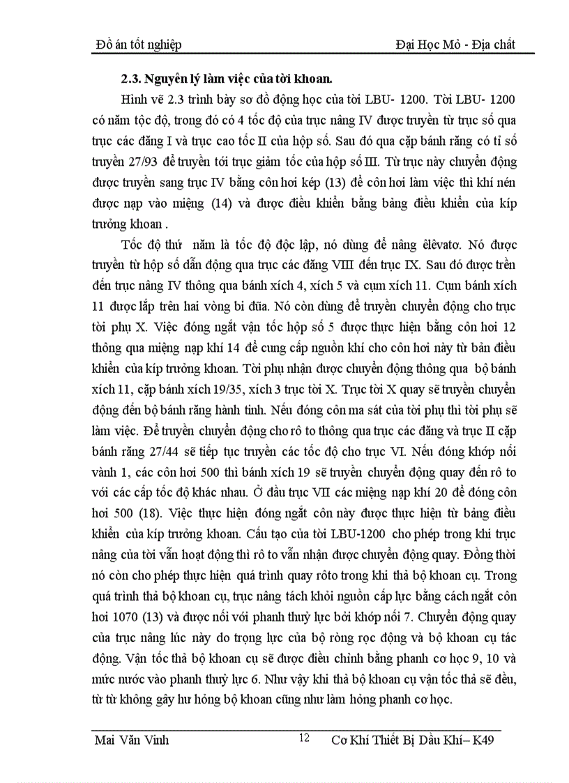 image for page Nguyên lý hoạt động cấu tạo một số dạng hỏng hóc và vận hành bộ tời khoan LBU 1200 Chuyên đề Nghiên cứu bộ hãm tời phụ