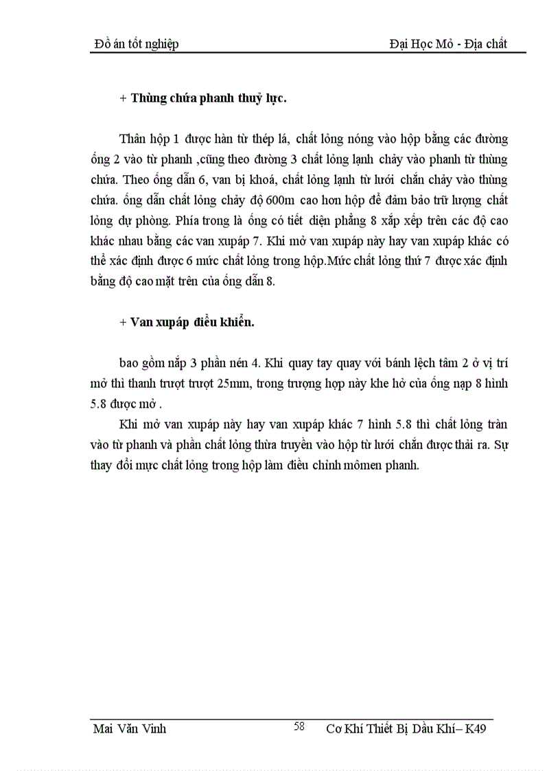 image for page Nguyên lý hoạt động cấu tạo một số dạng hỏng hóc và vận hành bộ tời khoan LBU 1200 Chuyên đề Nghiên cứu bộ hãm tời phụ