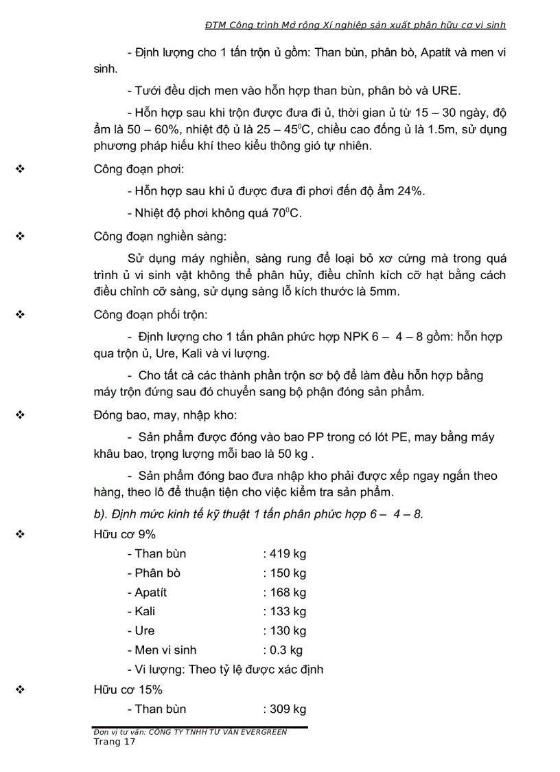 image for page Đánh giá tác động môi trường của Công trình Mở rộng Xí nghiệp sản xuất phân hữu cơ vi sinh với công suất 8 000 tấn năm nằm trên địa bàn xã La Chim TP Kon Tum Tỉnh Kon Tum