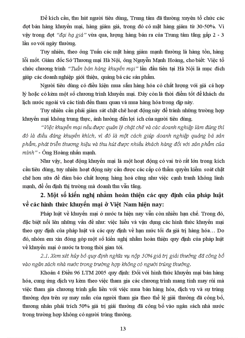 image for page Tìm hiểu các hình thức khuyến mại và thực tiễn áp dụng Đh Luật Hn 201