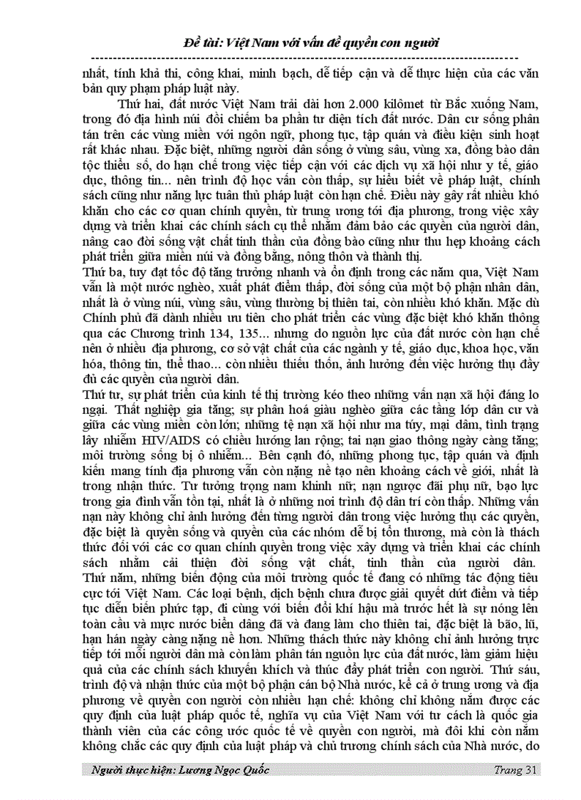 image for page Việt Nam với vấn đề quyền con người