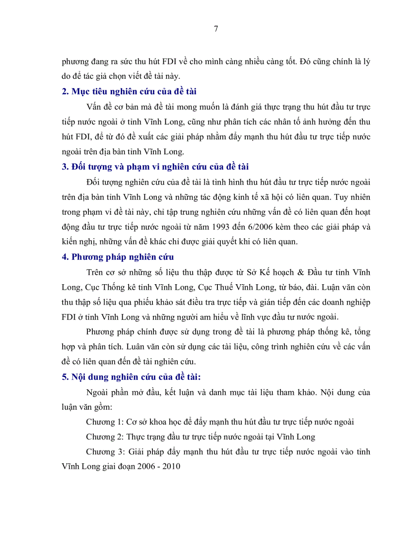 image for page Giải pháp đẩy mạnh thu hút đầu tư trực tiếp nước ngoài để phát triển kinh tế xã hội tỉnh Vĩnh Long giai đoạn 2006 2010