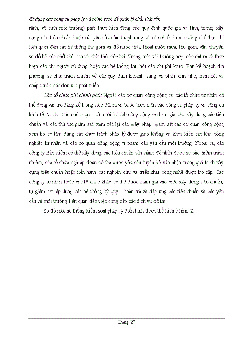image for page Sử dụng các công cụ pháp lý và chính sách để quản lý chất thải rắn