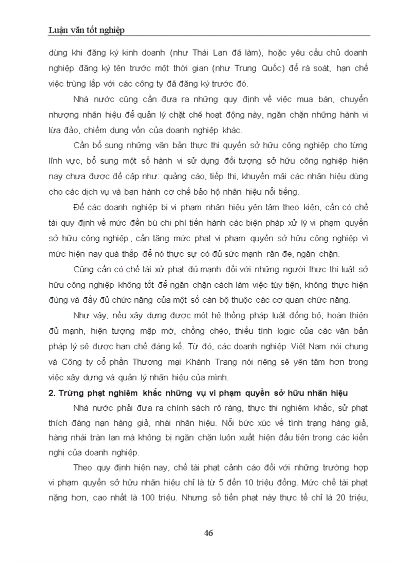 image for page Thực trạng và giải pháp để phát triển thương hiệu cho Công ty Cổ phần thương mại Khánh Trang
