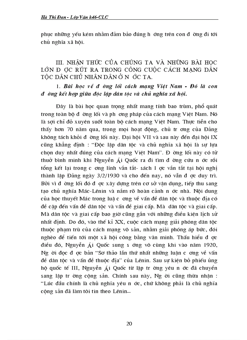 image for page Giải quyết vấn đề dân tộc dân chủ trong các cương lĩnh cách mạng của đảng ta