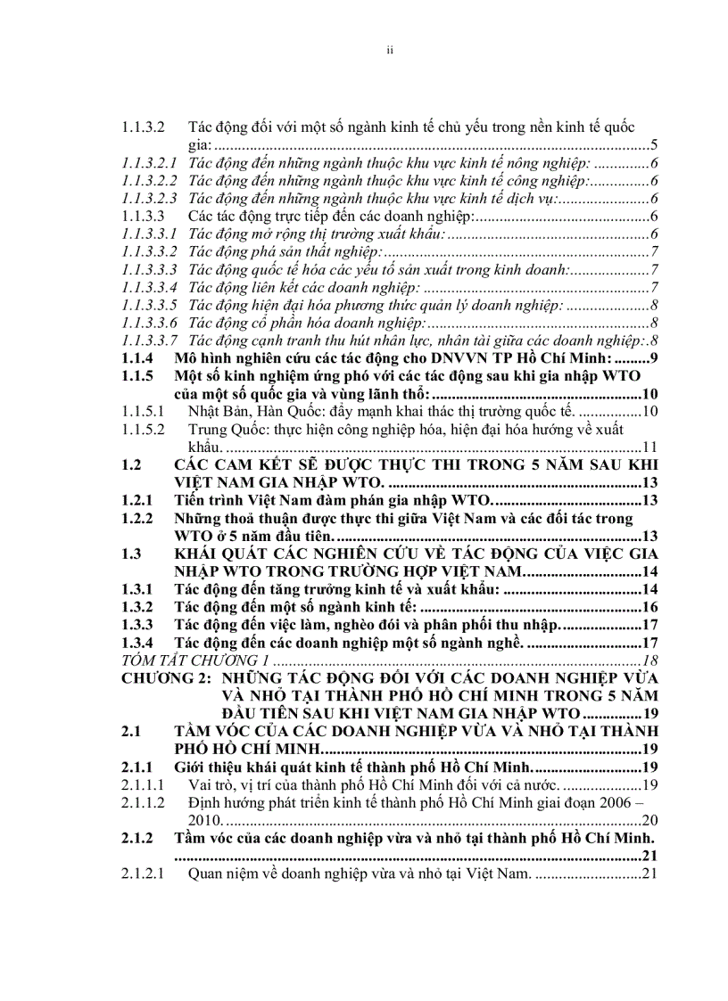 image for page Những tác động đến doanh nghiệp vừa và nhỏ trên địa bàn thành phố Hồ Chí Minh trong 5 năm đầu tiên sau khi Việt Nam gia nhập WTO