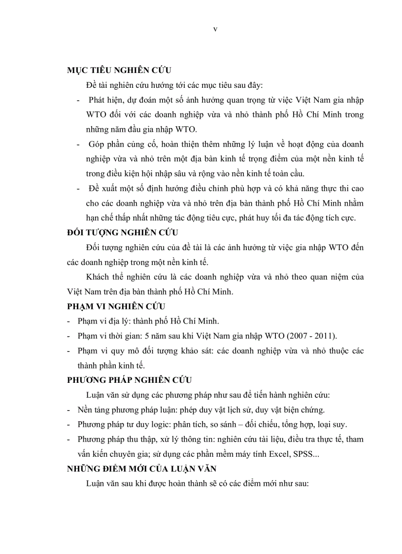 image for page Những tác động đến doanh nghiệp vừa và nhỏ trên địa bàn thành phố Hồ Chí Minh trong 5 năm đầu tiên sau khi Việt Nam gia nhập WTO