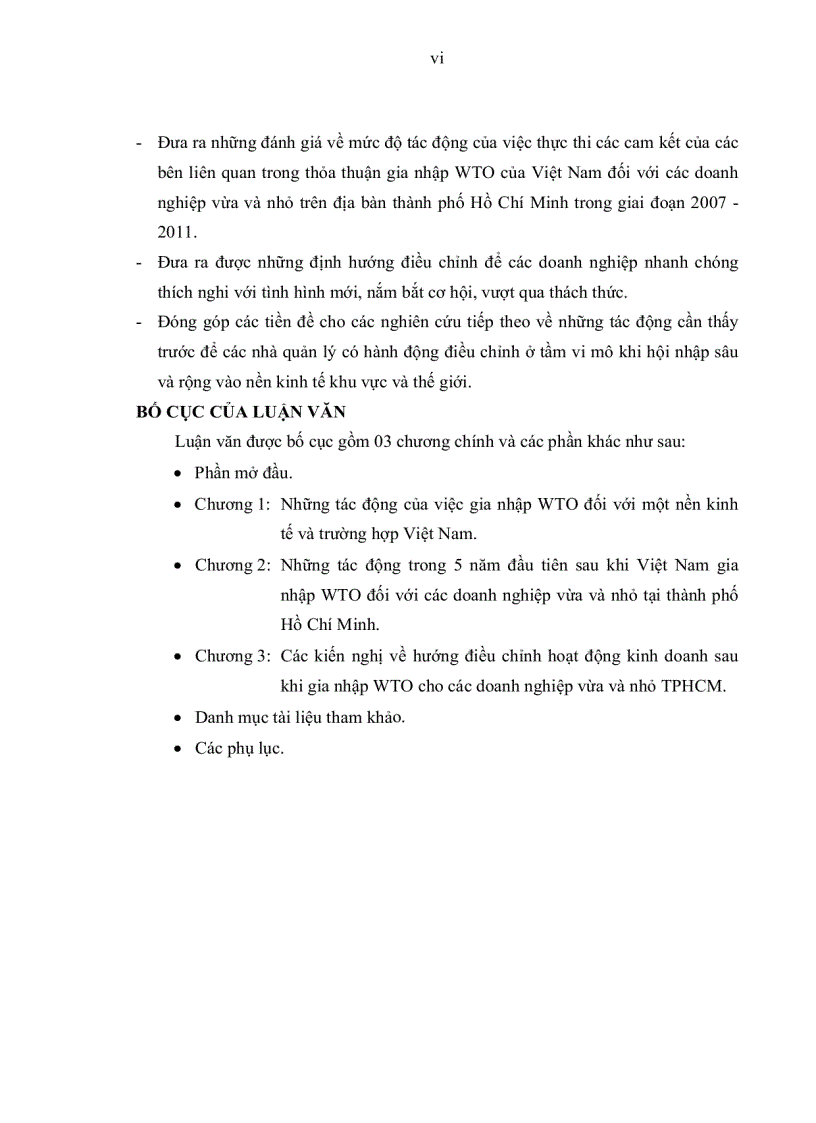 image for page Những tác động đến doanh nghiệp vừa và nhỏ trên địa bàn thành phố Hồ Chí Minh trong 5 năm đầu tiên sau khi Việt Nam gia nhập WTO
