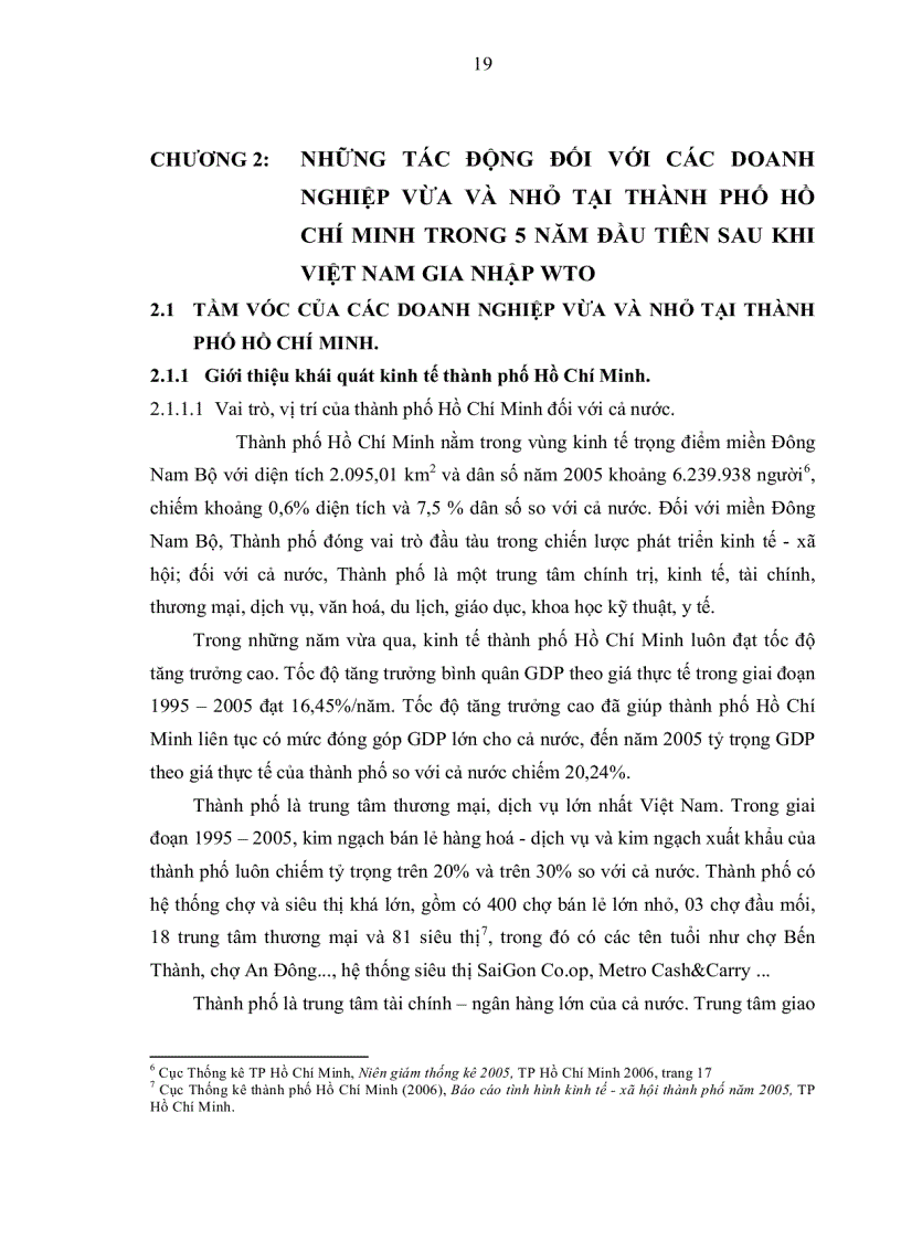 image for page Những tác động đến doanh nghiệp vừa và nhỏ trên địa bàn thành phố Hồ Chí Minh trong 5 năm đầu tiên sau khi Việt Nam gia nhập WTO