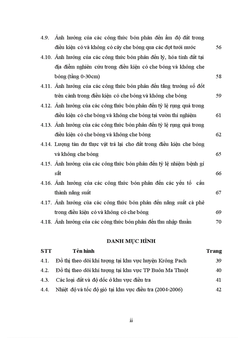 image for page Luận văn thạc sỹ Nghiên cứu ảnh hưởng của một số công thức bón phân đến sinh trưởng phát triển và năng suất cà phê vối trong điều kiện có che bóng và không che bóng tại DakLak