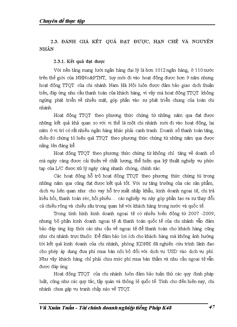 image for page Giải pháp mở rộng hoạt động thanh toán quốc tế theo phương thức tín dụng chứng tù tại NHNN PTNT chi nhánh Nam Hà Nội
