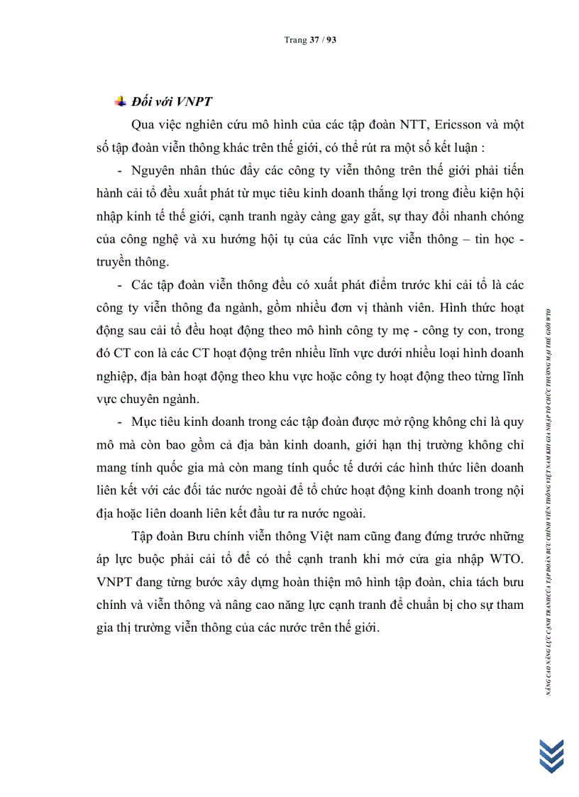 image for page Nâng cao năng lực cạnh tranh của Tập đoàn Bưu Chính Viễn Thông Việt Nam VNPT khi gia nhập WTO