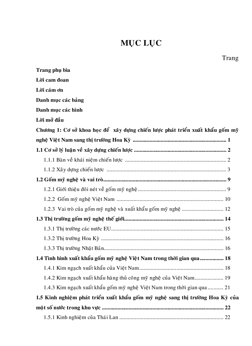 image for page Xây dựng chiến lược phát triển xuất khẩu gốm mỹ nghệ Việt Nam sang thị trường Hoa Kỳ đến năm 2015