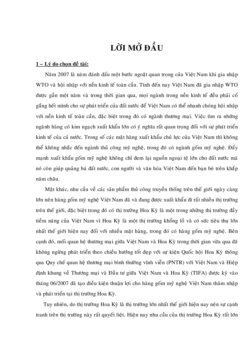 image for page Xây dựng chiến lược phát triển xuất khẩu gốm mỹ nghệ Việt Nam sang thị trường Hoa Kỳ đến năm 2015