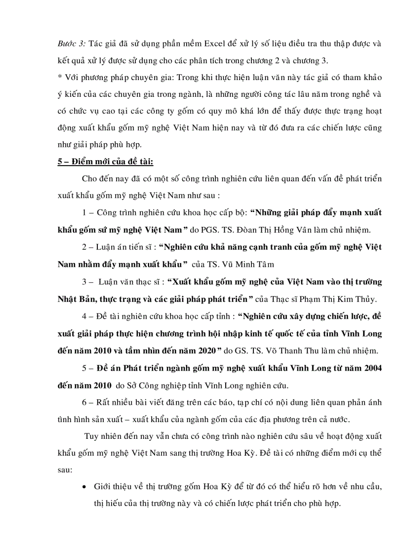 image for page Xây dựng chiến lược phát triển xuất khẩu gốm mỹ nghệ Việt Nam sang thị trường Hoa Kỳ đến năm 2015