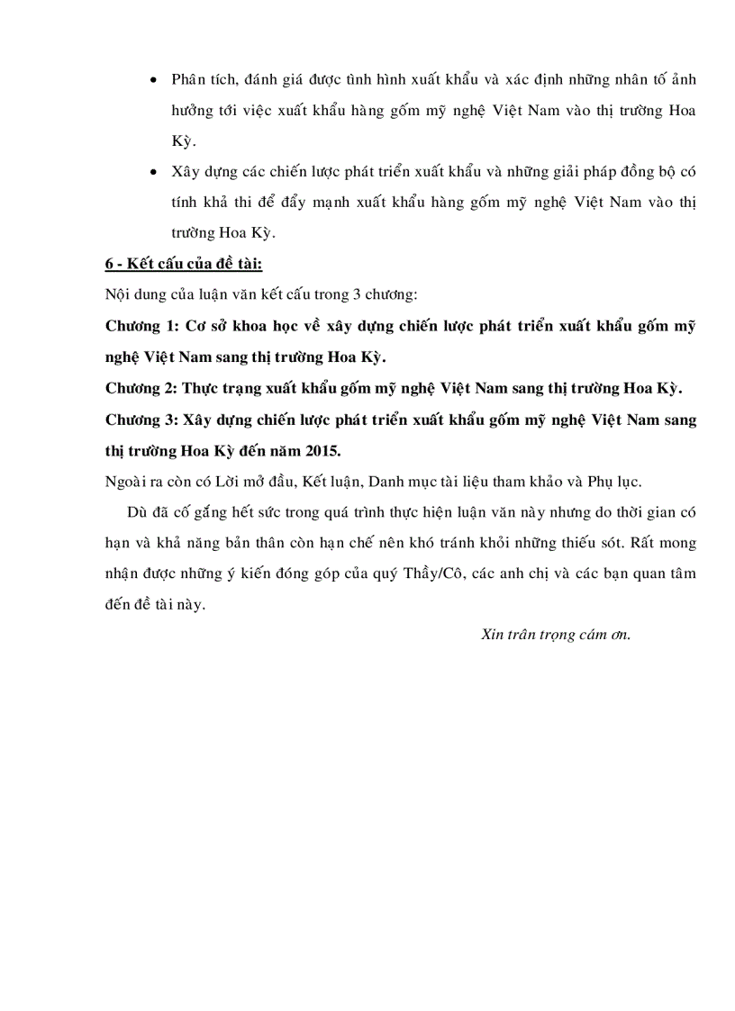 image for page Xây dựng chiến lược phát triển xuất khẩu gốm mỹ nghệ Việt Nam sang thị trường Hoa Kỳ đến năm 2015