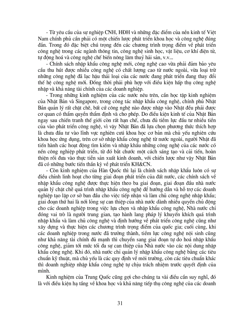 image for page Chính sách nhập khẩu công nghệ mới công nghệ cao đáp ứng yêu cầu công nghiệp hóa hiện đại hóa của việt nam thực trạng và giải pháp