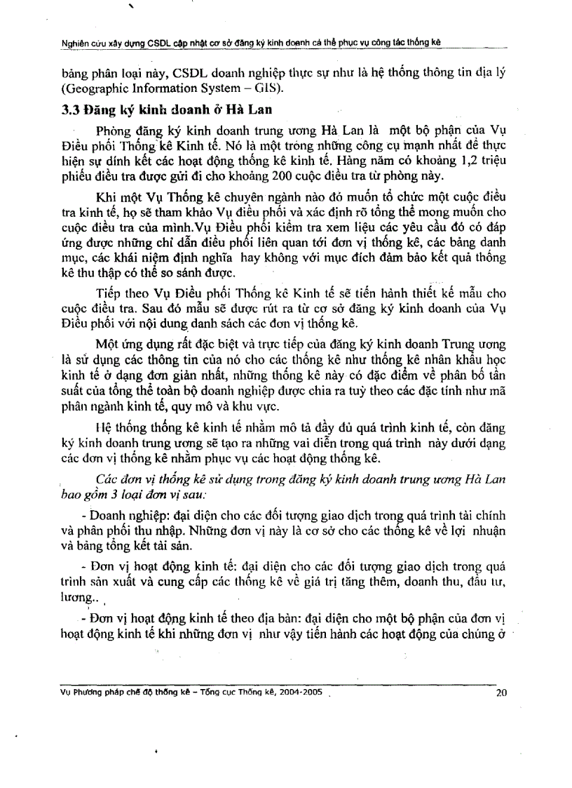 image for page Nghiên cứu xây dựng cơ sở dữ liệu cập nhật cơ sở đăng ký kinh doanh cá thể phục vụ công tác quản lý và công tác thống kê