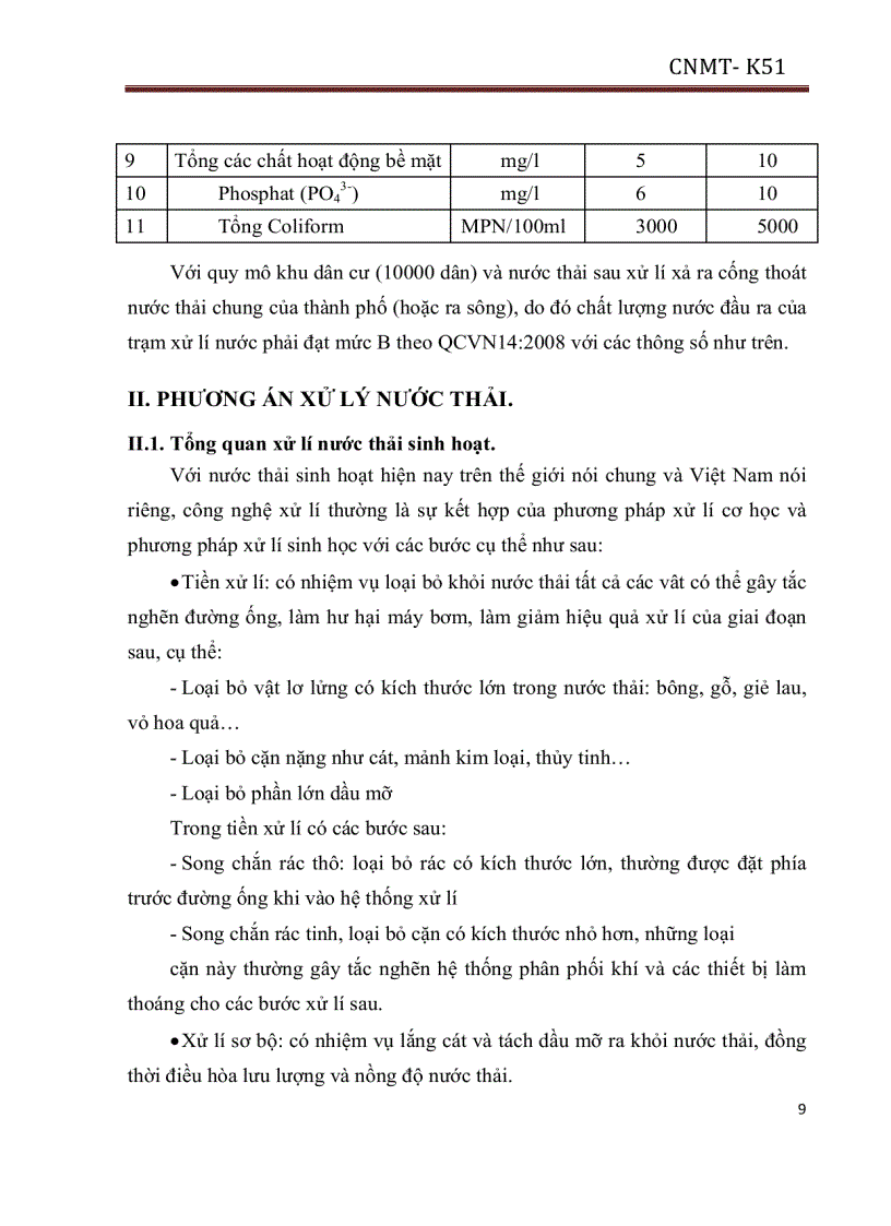 image for page Tính toán thiết kế trạm xử lý nước thải sinh hoạt tập trung cho khu đô thị có 10 000 dân