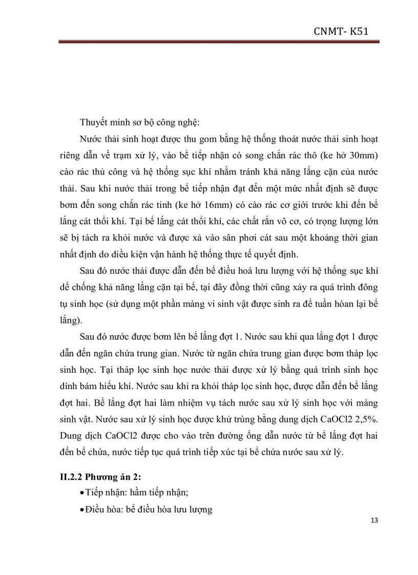 image for page Tính toán thiết kế trạm xử lý nước thải sinh hoạt tập trung cho khu đô thị có 10 000 dân