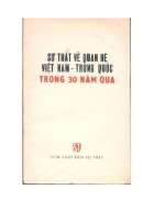 Sự thật về quan hệ Việt Nam TQ trong 30 năm NXB Sự thật 1979