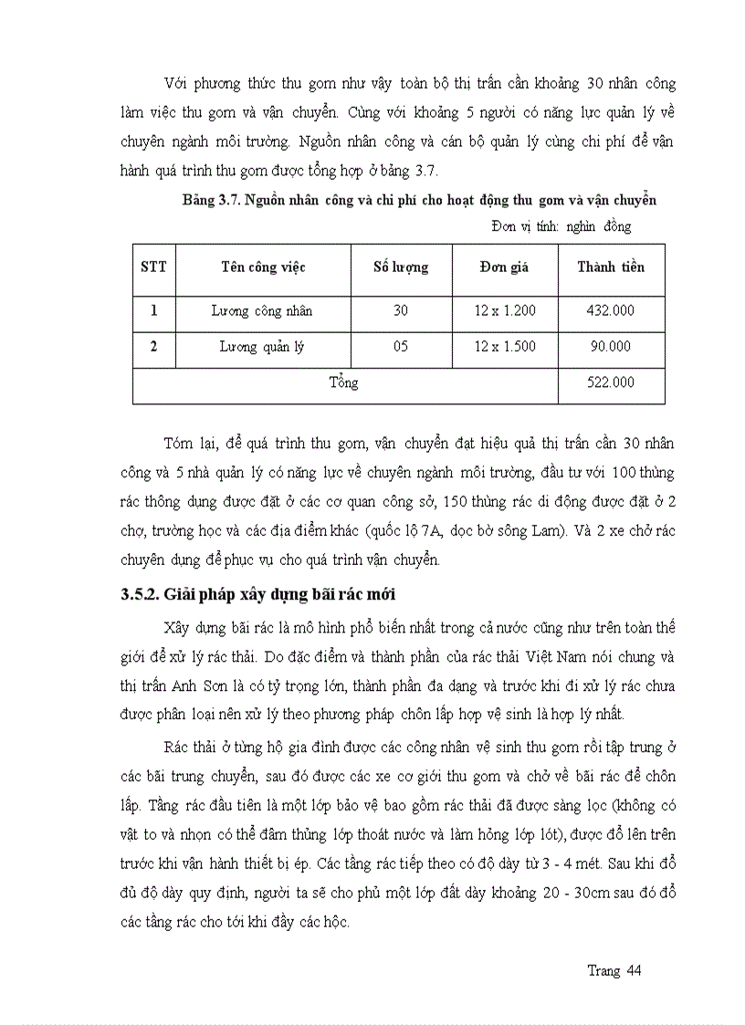 image for page Nghiên cứu thực trạng thu gom rác thải sinh hoạt tại thị trấn Anh Sơn huyện Anh Sơn tỉnh Nghệ An và đề xuất một số giải pháp quản lý