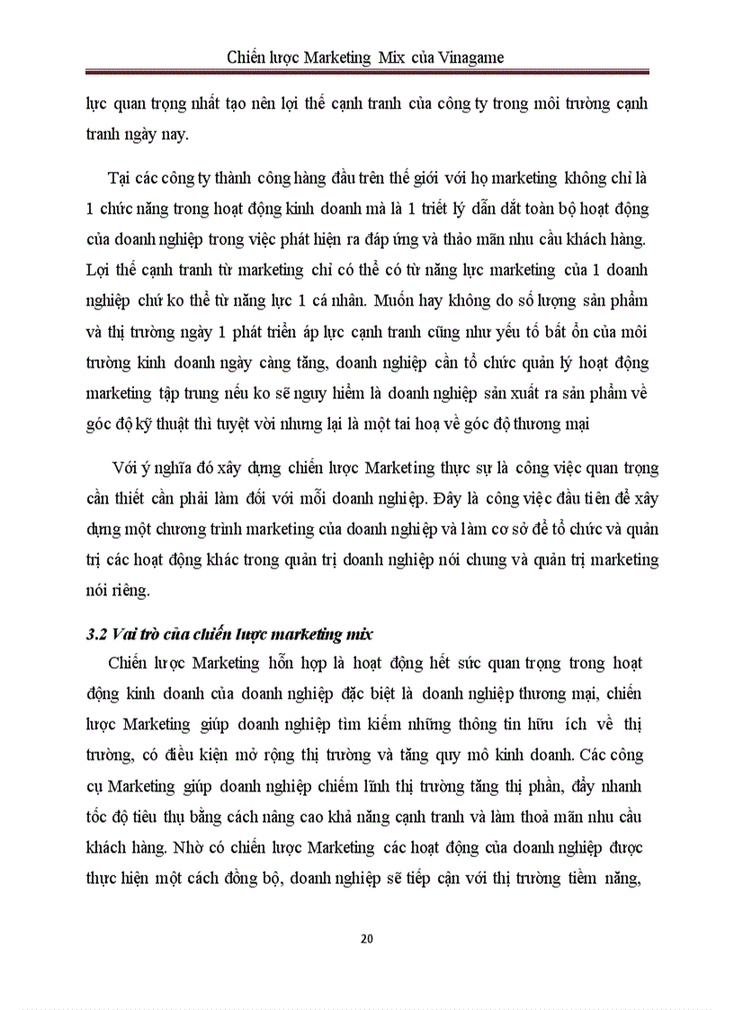 image for page Chiến lược Marketing Mix của Vinagame