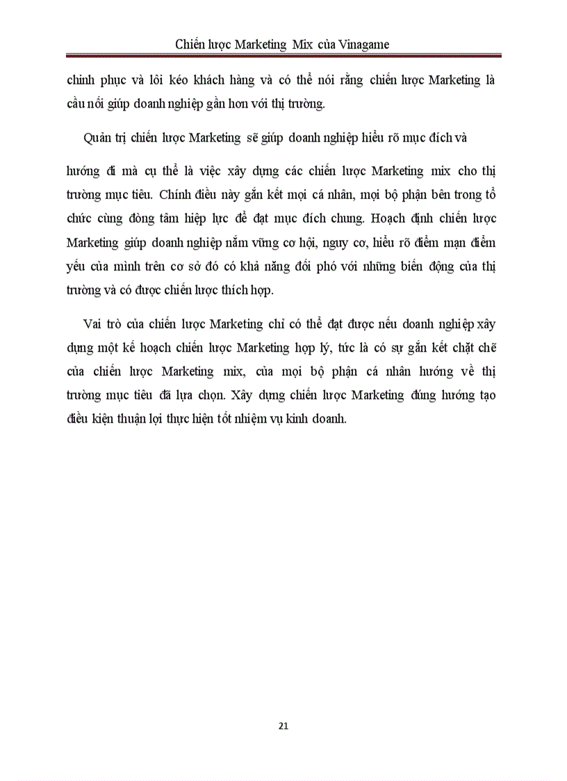 image for page Chiến lược Marketing Mix của Vinagame
