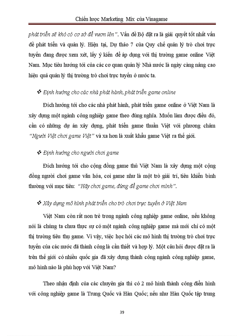 image for page Chiến lược Marketing Mix của Vinagame