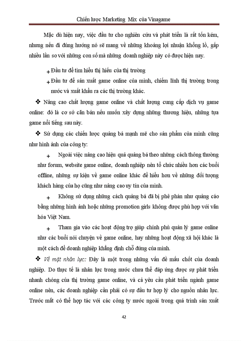 image for page Chiến lược Marketing Mix của Vinagame