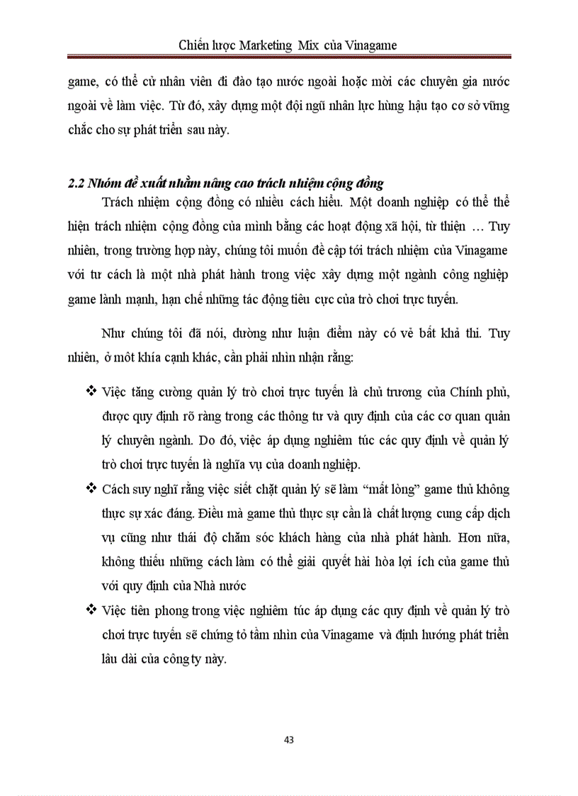 image for page Chiến lược Marketing Mix của Vinagame