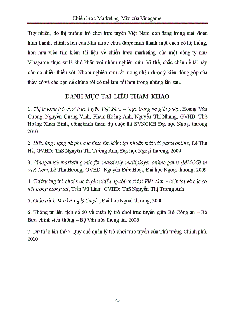 image for page Chiến lược Marketing Mix của Vinagame