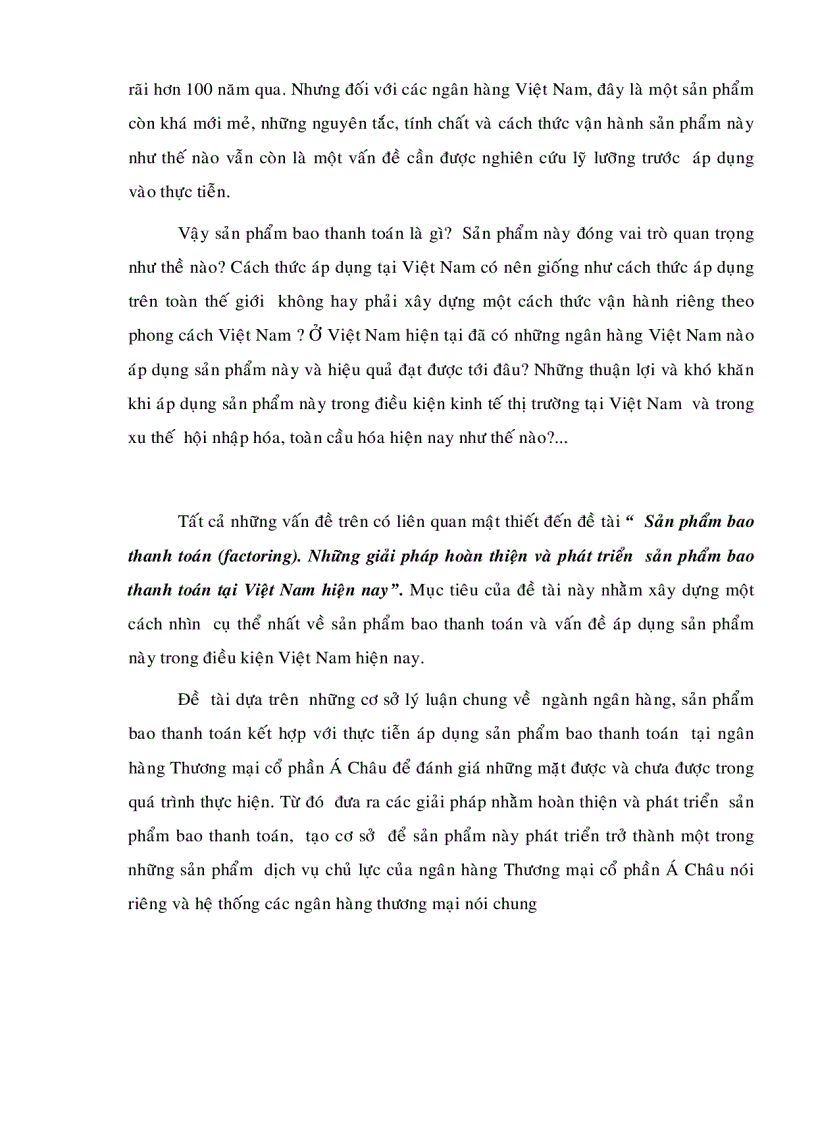 image for page Sản phẩm bao thanh toán factoring Những giải pháp hoàn thiện và phát triển sản phẩm bao thanh toán tại Việt Nam hiện nay