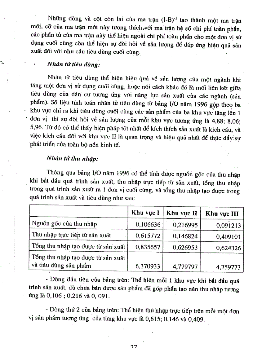image for page Nghiên cứu các phương pháp phân tích dự báo kinh tế và môi trường thông qua mô hình Ra Vào Input Output