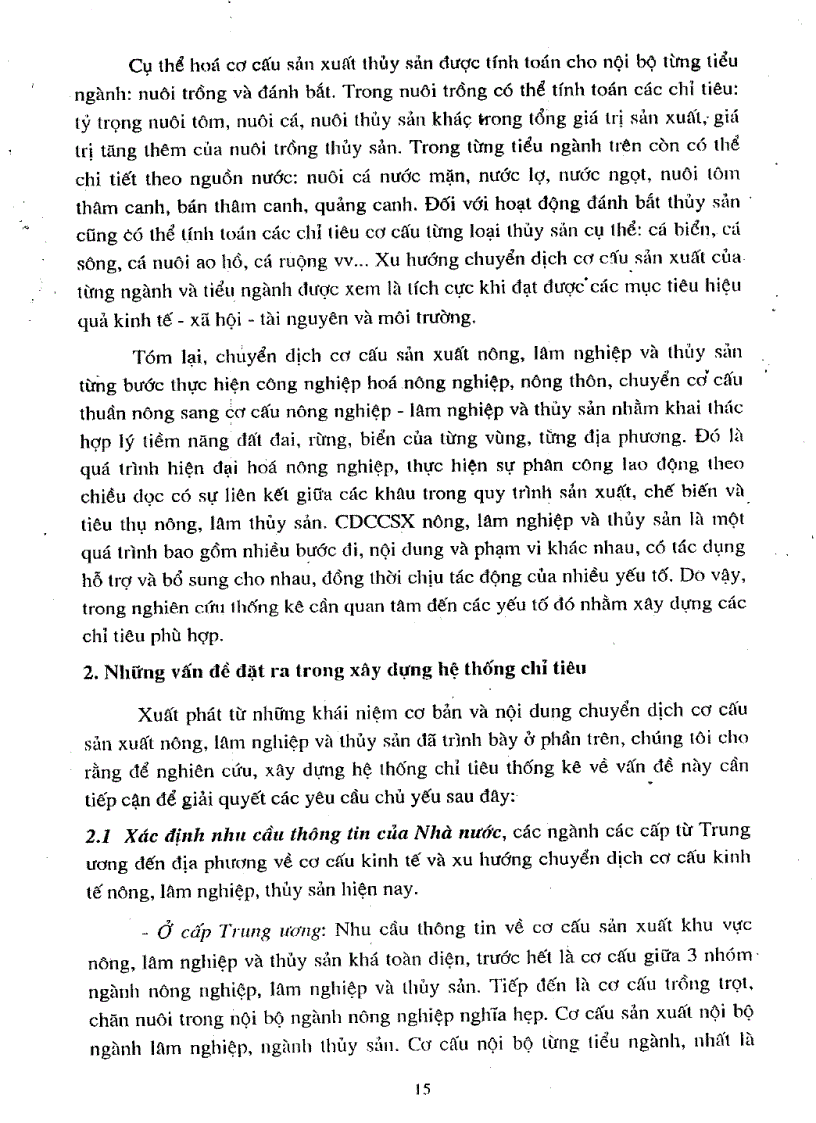 image for page Nghiên cứu xây dựng hệ thống chỉ tiêu thống kê về chuyển dịch cơ cấu sản xuất nông lâm nghiệp và thủy sản