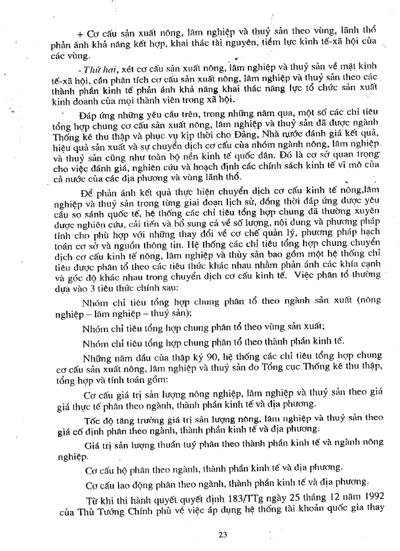 image for page Nghiên cứu xây dựng hệ thống chỉ tiêu thống kê về chuyển dịch cơ cấu sản xuất nông lâm nghiệp và thủy sản