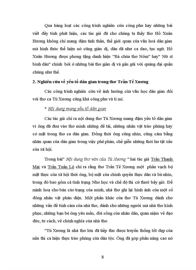image for page Yếu tố dân gian trong thơ Nôm Hồ Xuân Hương và Trần Tế Xương từ góc nhìn so sánh