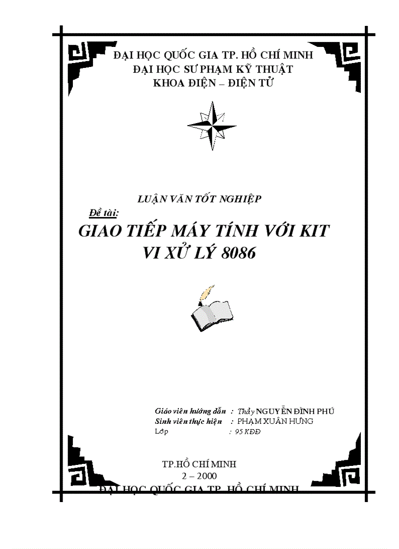 Giao tiếp máy tính với kit vi xử lý 8086