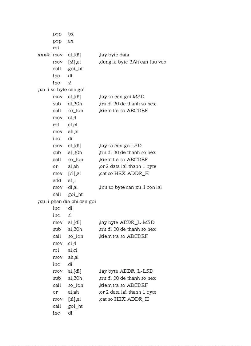 image for page Giao tiếp máy tính với kit vi xử lý 8086