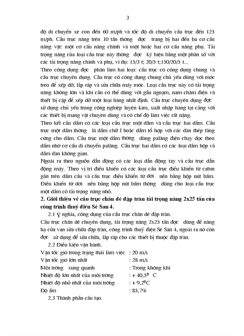 image for page Nghiên cứu động lực học cầu trục chân dê đập tràn tải trọng nâng 2x25 tấn công trình thuỷ điện SêSan 4