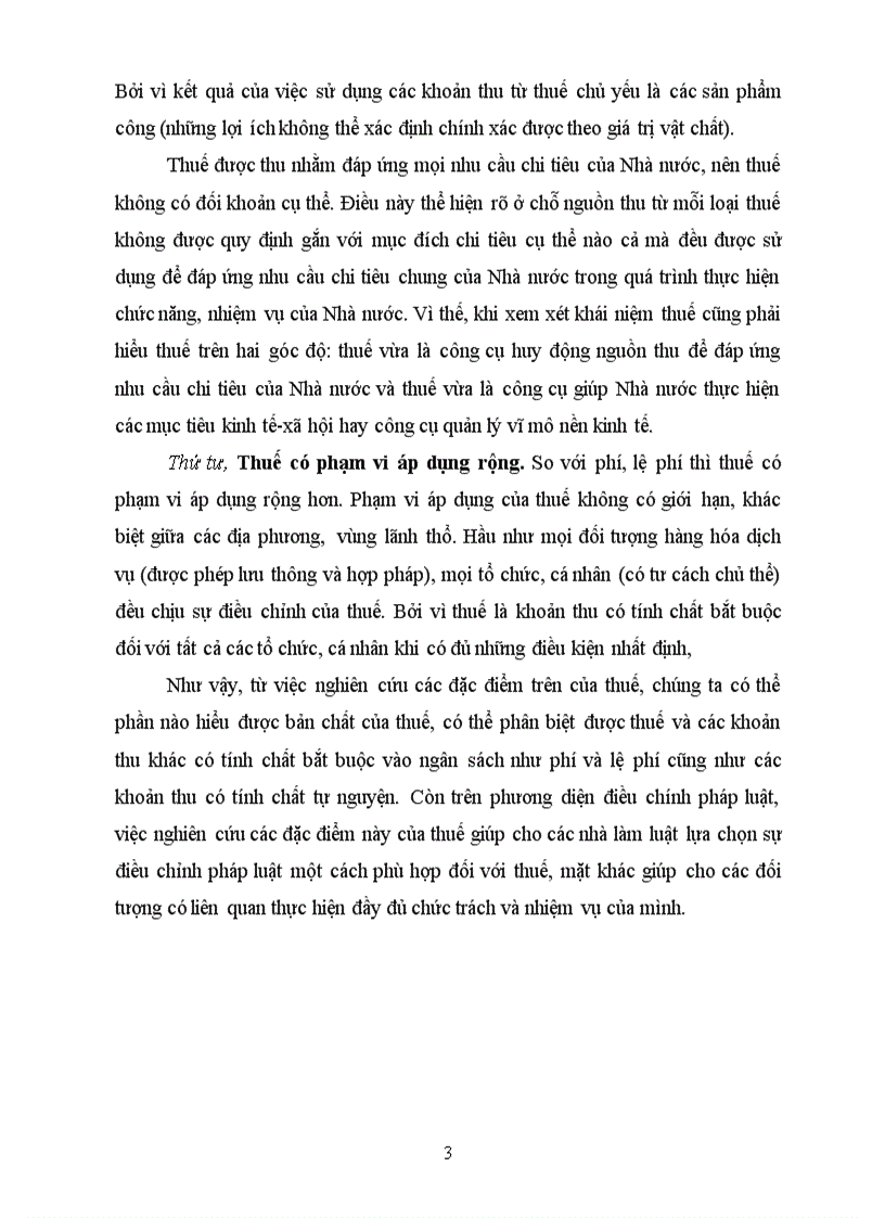 image for page Phân tích các đặc điểm của thuế