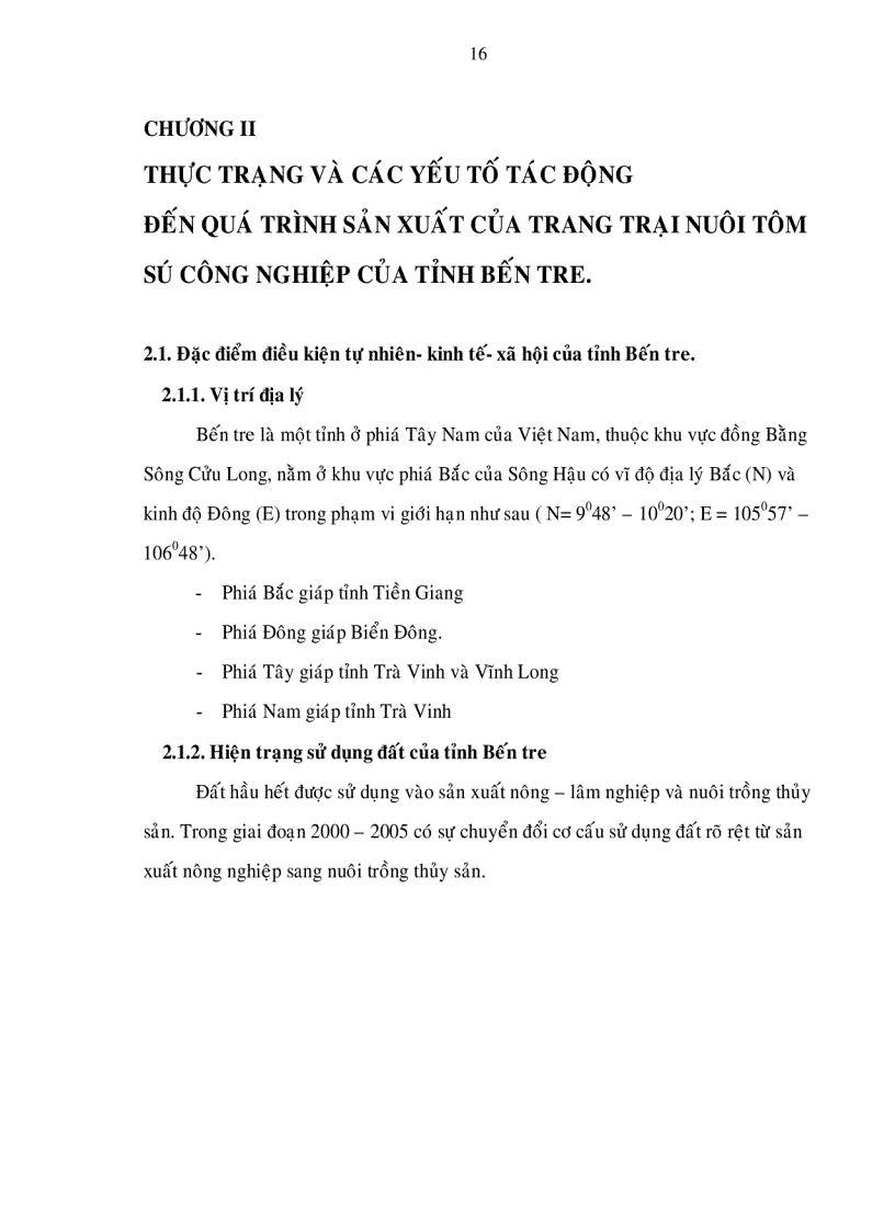 image for page Các nhân tố tác động đến nghề nuôi tôm sú công nghiệp của tỉnh Bến Tre