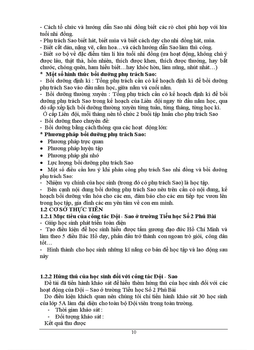 image for page Thực trạng và biện pháp nâng cao chất lượng công tác Đội Sao và phong trào thiếu nhi ở trường Tiểu học Số 2 Phú Bài