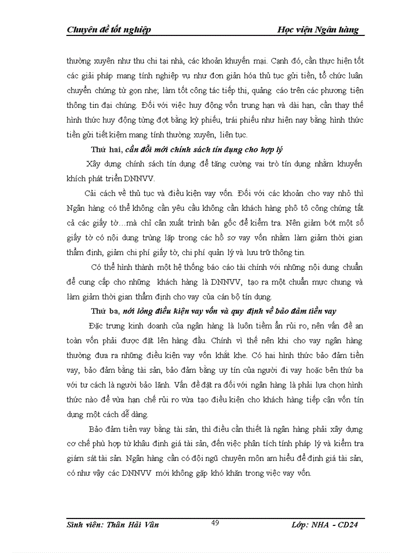 image for page Giải pháp mở rộng tín dụng đối với Doanh nghiệp nhỏ và vừa tại Ngân hàng thương mại cổ phần Quốc tế VIB bank chi nhánh Đống Đa
