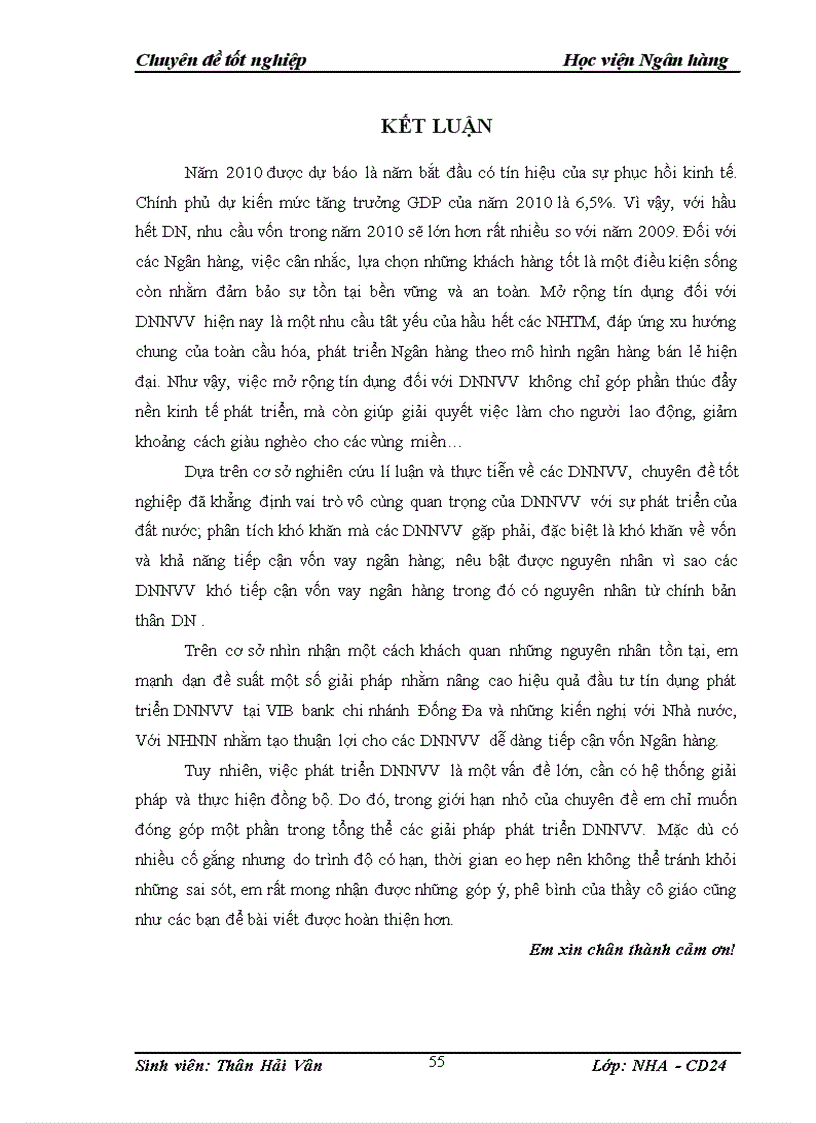 image for page Giải pháp mở rộng tín dụng đối với Doanh nghiệp nhỏ và vừa tại Ngân hàng thương mại cổ phần Quốc tế VIB bank chi nhánh Đống Đa