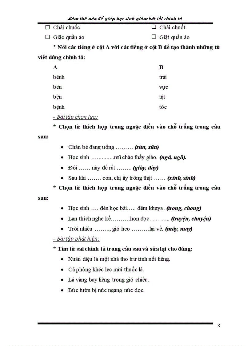 image for page Làm thế nào để giúp học sinhgiảm bớt lỗi chính tả