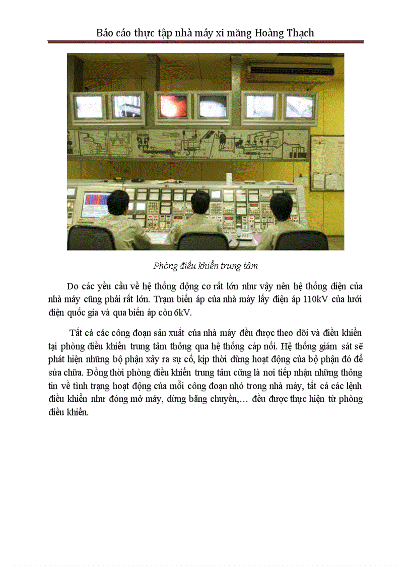 image for page Báo cáo thực tập nhà máy xi măng Hoàng Thạch