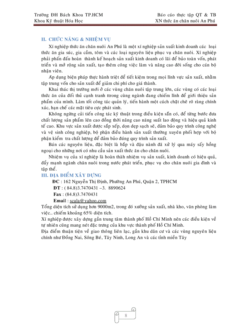 image for page Thực tập tại xí nghiệp thức ăn chăn nuôi An Phú