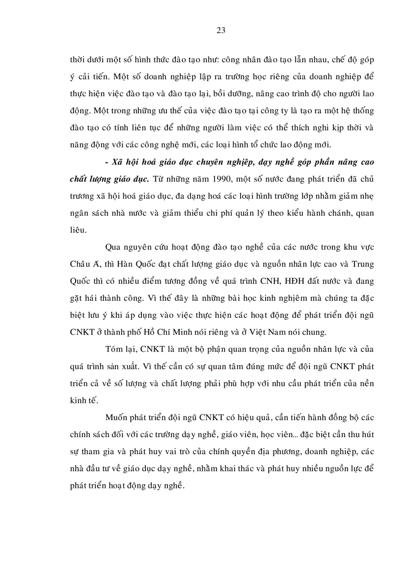 image for page Phát triển đội ngũ công nhân kỹ thuật Tp HCM đến năm 2010